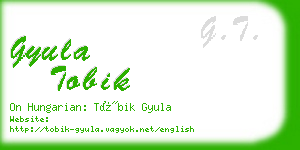 gyula tobik business card